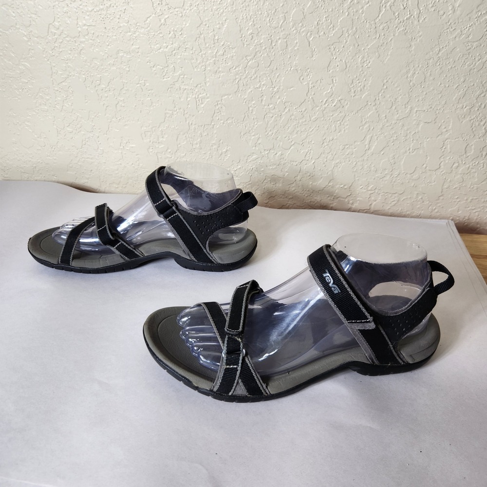 Teva Tirra Black Grey Athletic Hiking Sandals Womens 7 1006263